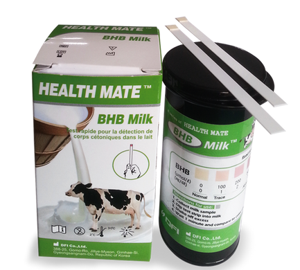 Тест - смужки для визначення кетонових тіл в молоці Health Mate™ BHB Milk